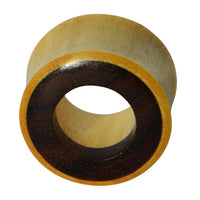 Load image into Gallery viewer, Holz Tunnel Krokodilholz Eisenholz Inlay hell schwarz
