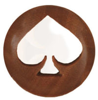 Load image into Gallery viewer, Holz Tunnel rotbraun Pik ausgestanzt konkav double flared
