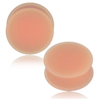 Cargar imagen en el visor de la galería, Flesh Plug Silikon ribbed hautfarben Hider Retainer
