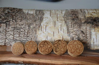 Load image into Gallery viewer, Krokodil Holz Plug Schwertlilien Stern double flared
