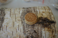 Cargar imagen en el visor de la galería, Krokodil Holz Plug Stern Blume hell double flared
