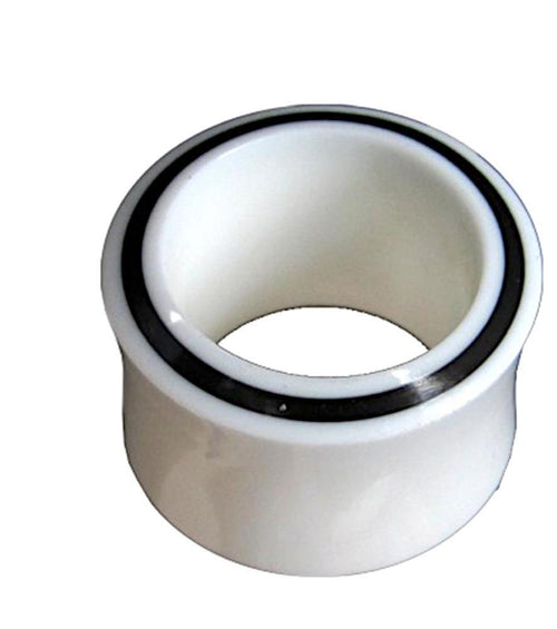 Bone Tunnel weiß Kreis Rim schwarz double flared