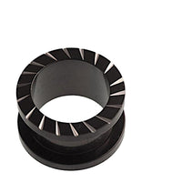 Load image into Gallery viewer, Edelstahl Tunnel schwarz diagonal Silberstreifen Schraubtunnel Rand
