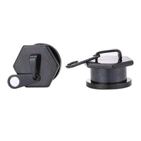 Load image into Gallery viewer, Tunnel Schraubplug Edelstahl schwarz Reißverschluss
