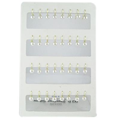 Vergoldeter Silberohrhänger mit Perle