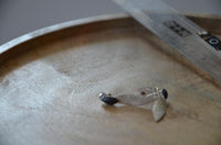 Load image into Gallery viewer, Ohrstecker 925 Sterling Silber Mandeln schwarz 27mm
