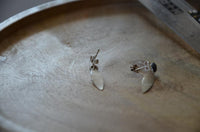 Load image into Gallery viewer, Ohrstecker 925 Sterling Silber Mandeln schwarz 27mm
