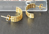 Load image into Gallery viewer, Ohrstecker vergoldet 925 Silber Creolen Löcher
