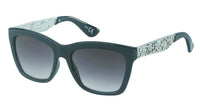 Load image into Gallery viewer, The Sonnenbrille Damen Glamour features getönte 400UV-Gläser, schwarze Cateye-Fassung, glitzernde Steinchen und florale Blumenornamente am Bügel – ein stilvoller Sonnenschutz mit optimalem Augenschutz.
