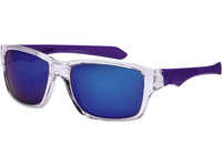 Cargar imagen en el visor de la galería, Sonnenbrille Nerd Sport Brille verspiegelt 400 UV transparent Bügel bunt gerade
