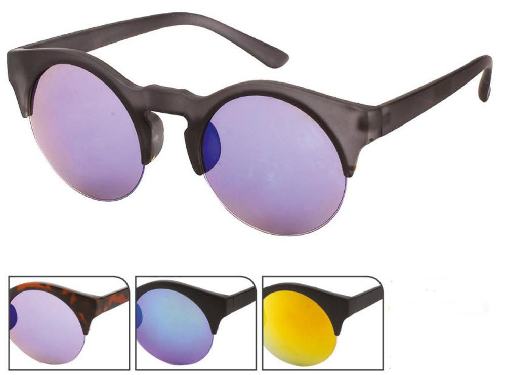 Sonnenbrille Cat Eye 400 UV Round Glasses Schlüssellochsteg unten frameless