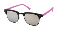 Load image into Gallery viewer, Sonnenbrille Cat Eye Metall 400 UV Gläser trapezförmig weiß rosa blau Steg hoch

