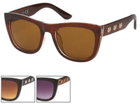 Load image into Gallery viewer, Sonnenbrille dick Damen Cateye 400 UV Zierkreise getönt groß
