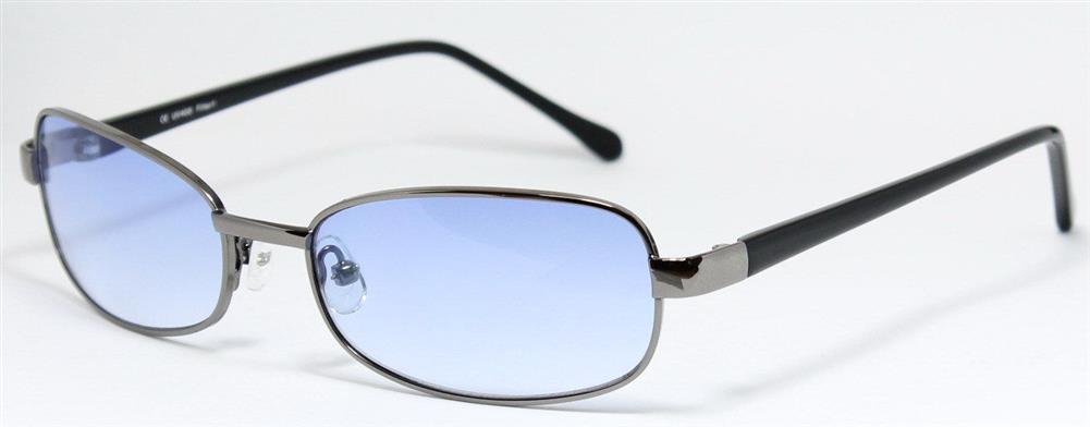 Sonnenbrille 400UV Freestyle Markenbrille oval schmal rosa blau getönt Steg lang