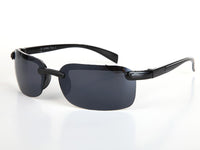 Load image into Gallery viewer, Sonnenbrille Herren getönt 400 UV frameless schmal grau getönt
