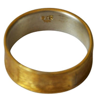 Load image into Gallery viewer, Ring vergoldet 925 Sterlingsilber Bandring Segmente
