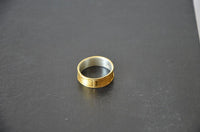 Load image into Gallery viewer, Ring vergoldet 925 Sterlingsilber Bandring Segmente
