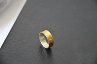 Load image into Gallery viewer, Ring vergoldet 925 Sterlingsilber Bandring Segmente
