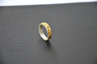 Cargar imagen en el visor de la galería, Silberring vergoldet 925 Sterlingsilber Bandring Krater
