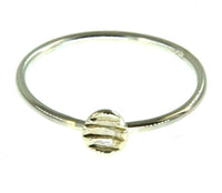 Cargar imagen en el visor de la galería, Ring Sterling Silber 925 Kreis Streifen 1mm gebürstet
