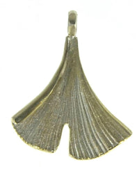 Load image into Gallery viewer, Anhänger Silber 925 vergoldet Ginkgo Blatt 25mm
