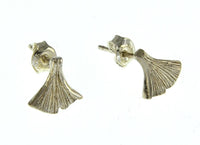 Load image into Gallery viewer, Ohrstecker Sterling Silber 925 Ginkgo Blatt 10mm
