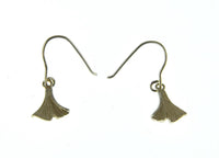 Load image into Gallery viewer, Ohrringe Silber 925 Ginkgo Blatt 10mm vergoldet
