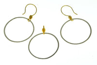 Load image into Gallery viewer, Silber 925 vergoldet Ohrringe Anhänger Creole indisch
