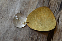 Load image into Gallery viewer, Anhänger Silber 925 vergoldet gebürstet Kreis Plektrum
