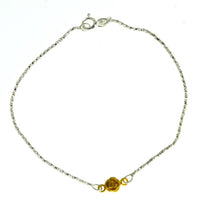 Load image into Gallery viewer, Armband 20cm vergoldet Silber 925 Blatt Rose
