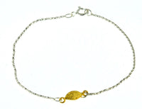 Load image into Gallery viewer, Armband 20cm vergoldet Silber 925 Blatt Rose
