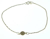 Load image into Gallery viewer, Armband 20cm Silber 925 Zahnrad 6mm oxidiert schwarz
