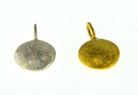 Load image into Gallery viewer, Anhänger Silber 925 vergoldet gebürstet Schale Rillen
