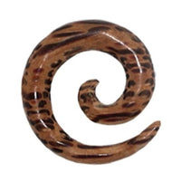 Load image into Gallery viewer, Holz Ohr Piercing Spirale Dehnschnecke Kokosholz

