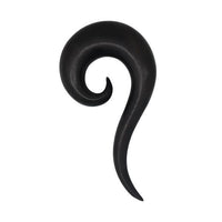 Load image into Gallery viewer, Tribal Holz Piercing Expander Fragezeichen Spirale schwarz Plug Tunnel

