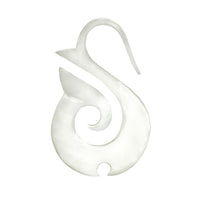 Load image into Gallery viewer, Perlmutt Piercing Schnecke Spirale 1.6mm Expander Muschel filigran geschnitzt Ohr
