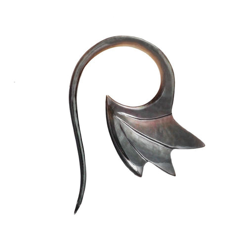 Perlmutt Piercing Hooks Spiralen 2mm 3mm Expander Muschel filigran geschnitzt