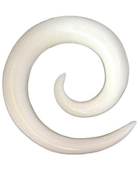 Load image into Gallery viewer, Bone Piercing Spirale 2mm 3.8mm Expander Dehnschnecke Ohrring weiß Dehnspirale Ohr
