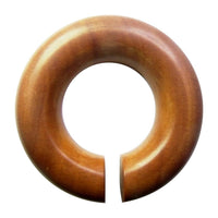 Cargar imagen en el visor de la galería, Piercing Sawoholz Holz Expander rotbraun groß Ohrstecker Ring Bogen Dehner Donut
