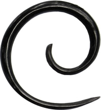 Load image into Gallery viewer, Dehner Buffalo Horn Piercing Expander schwarze Mini Spirale 1mm 1.2mm 1.5mm 2mm

