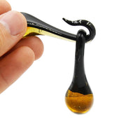 Cargar imagen en el visor de la galería, Piercing Feuerglas Tropfen Dehnschnecke 6mm
