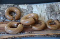 Cargar imagen en el visor de la galería, Ohr Donut Holz Ohrgewicht-Piercing Teakholz Ring
