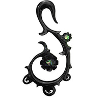 Cargar imagen en el visor de la galería, Horn Piercing Dehnschnecke Abalone Inlay Blume Spirale
