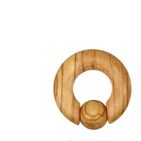 Load image into Gallery viewer, Captive Bead Klemmkugel Ring Olivenholz Piercing Dehner

