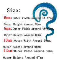 Load image into Gallery viewer, Piercing Pyrexglas Dehnschnecke türkis klar handmade
