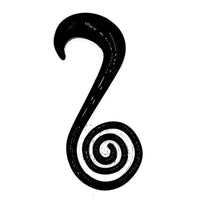 Load image into Gallery viewer, Piercing Pyrexglas Dehnschnecke schwarz handmade
