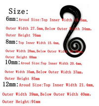 Load image into Gallery viewer, Piercing Pyrexglas Dehnschnecke schwarz handmade
