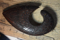 Cargar imagen en el visor de la galería, Ohrgewicht Narraholz Tropfen 16mm Piercing Blumen
