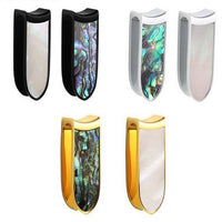 Cargar imagen en el visor de la galería, Ohrgewicht Ohrhänger Piercing Edelstahl Perlmutt 12mm
