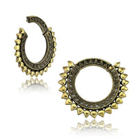 Cargar imagen en el visor de la galería, Ohrgewicht Brass 4mm Expander Piercing Clicker Sonne
